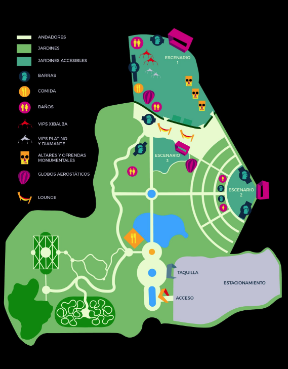 festival xibalba mapa