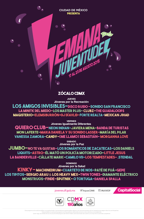 Semana de las Juventudes en el Zócalo - Indie Rocks!
