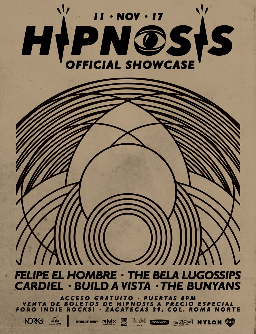 Showcase HIPNOSIS 2017 y venta especial en el Foro Indie Rocks!