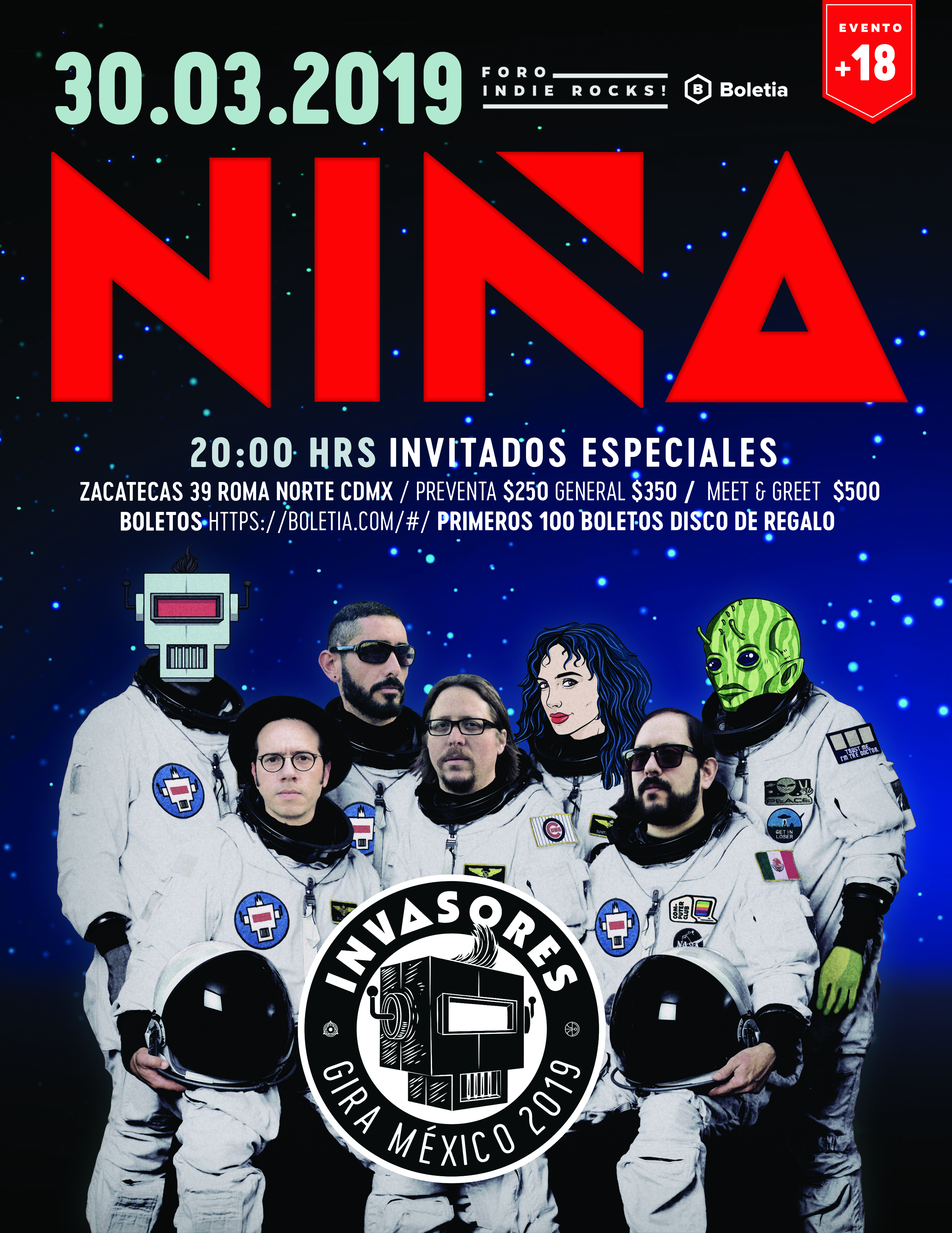 Niña se presentará en el Foro Indie Rocks!