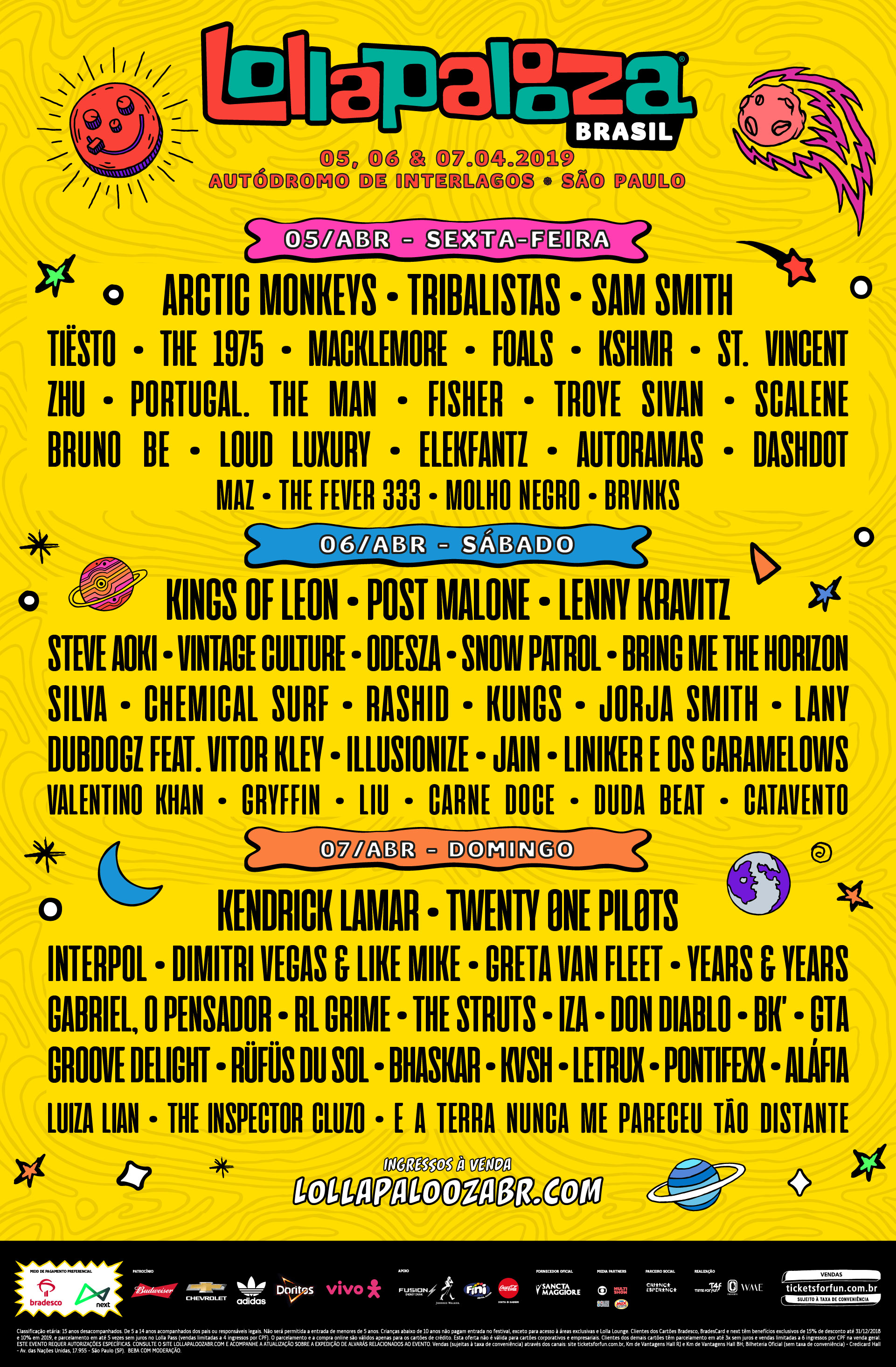Checa los detalles de Lollapalooza Brasil 2019