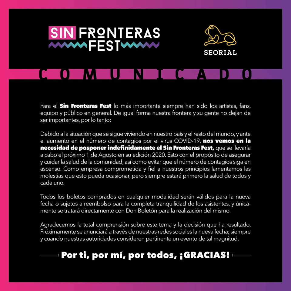 Festival Sin Fronteras_2020_pospuesto