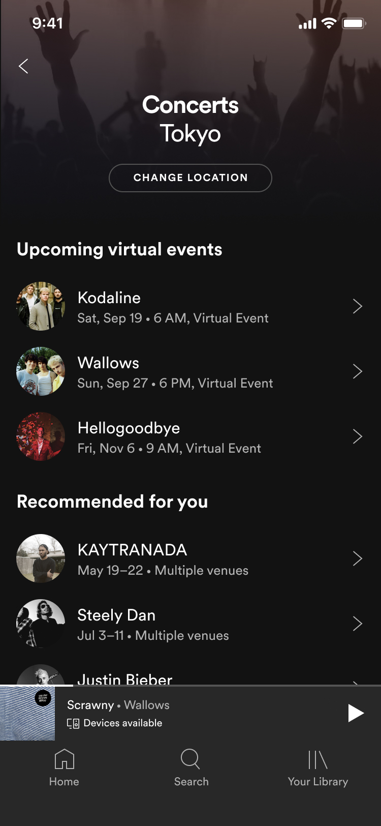 Concerts Hub Virtual
