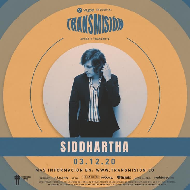 Siddhartha ofrecerá concierto vía la plataforma Transmisión