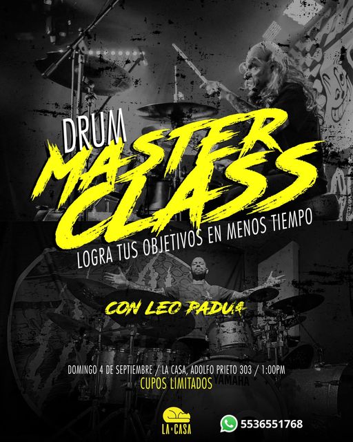 Drum Master class Leo padua