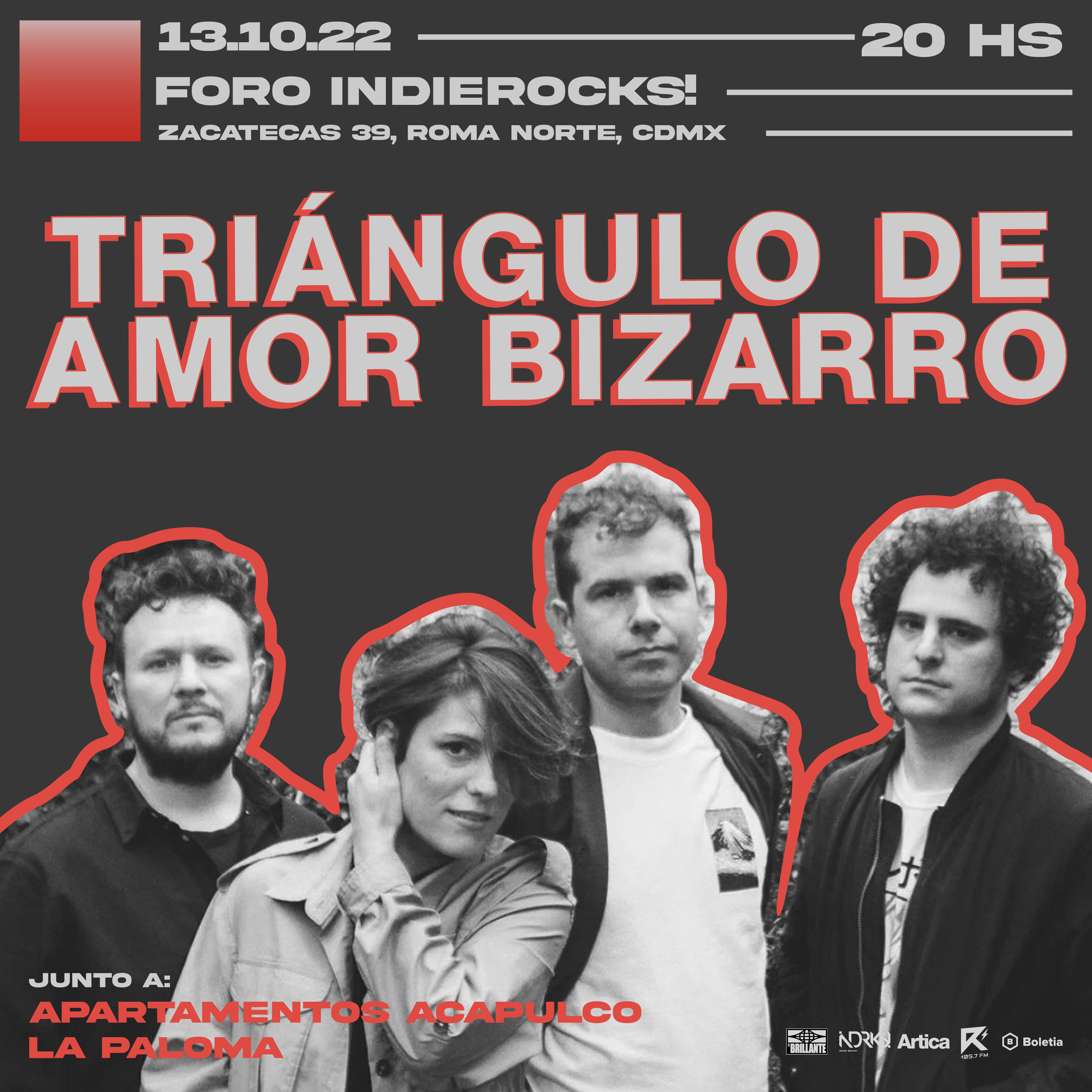 Triángulo de Amor Bizarro llegará al Foro Indie Rocks!