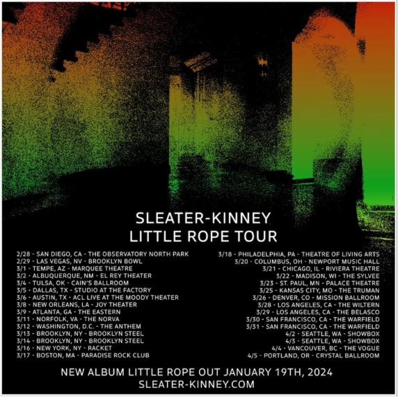 Sleater-Kinny, fechas tour_2023