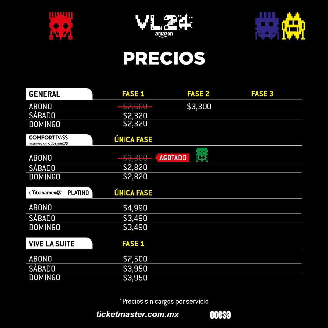 Precios y cartel por día del Vive Latino 2024