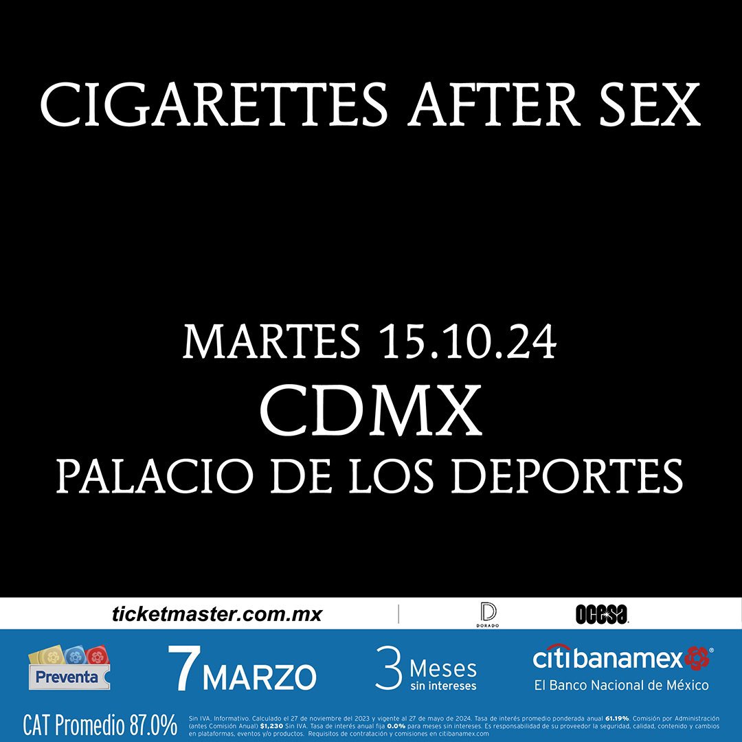 Cigarettes After Sex Palacio De Los Deportes