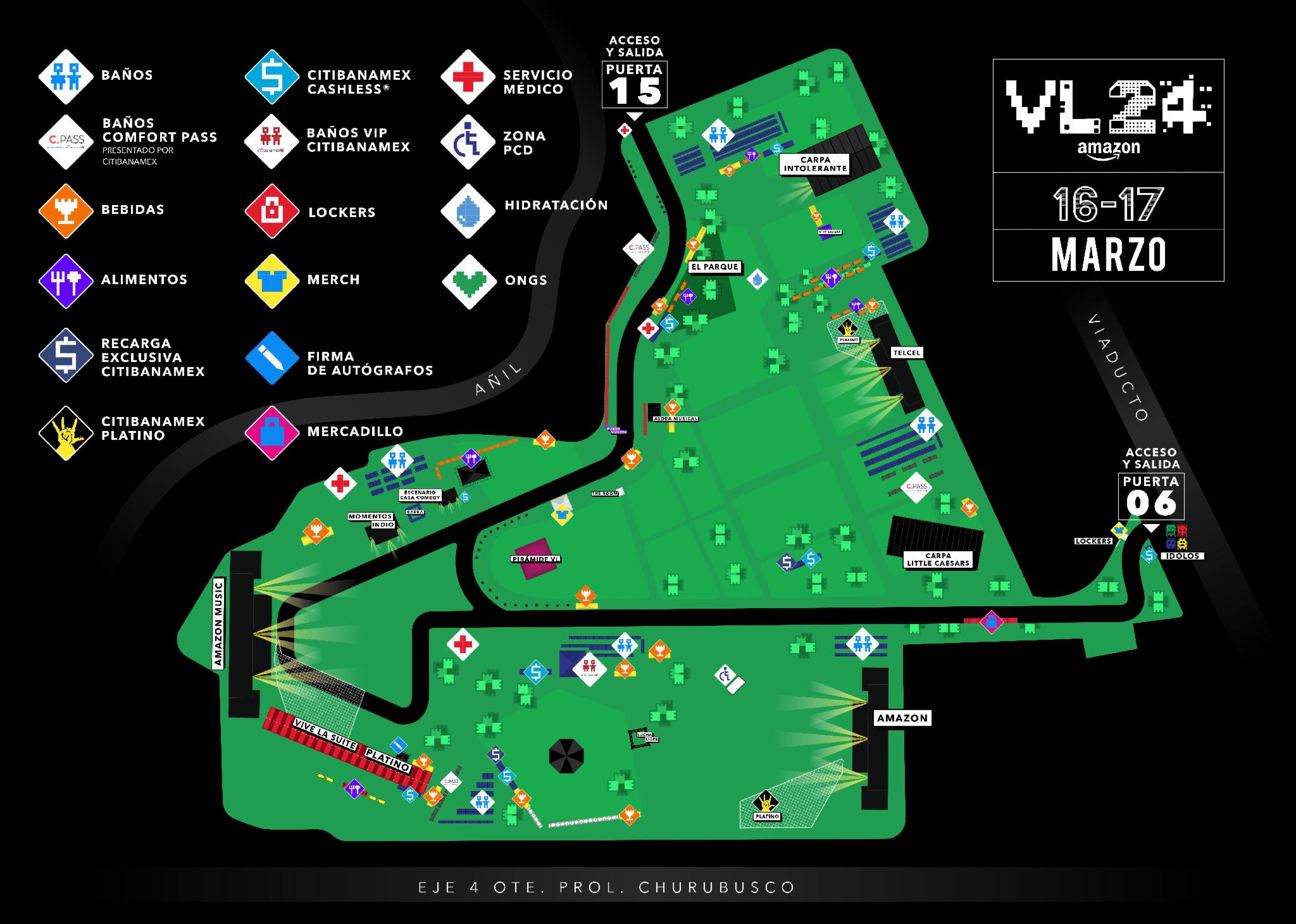 Mapa Oficial Vive Latino 2024