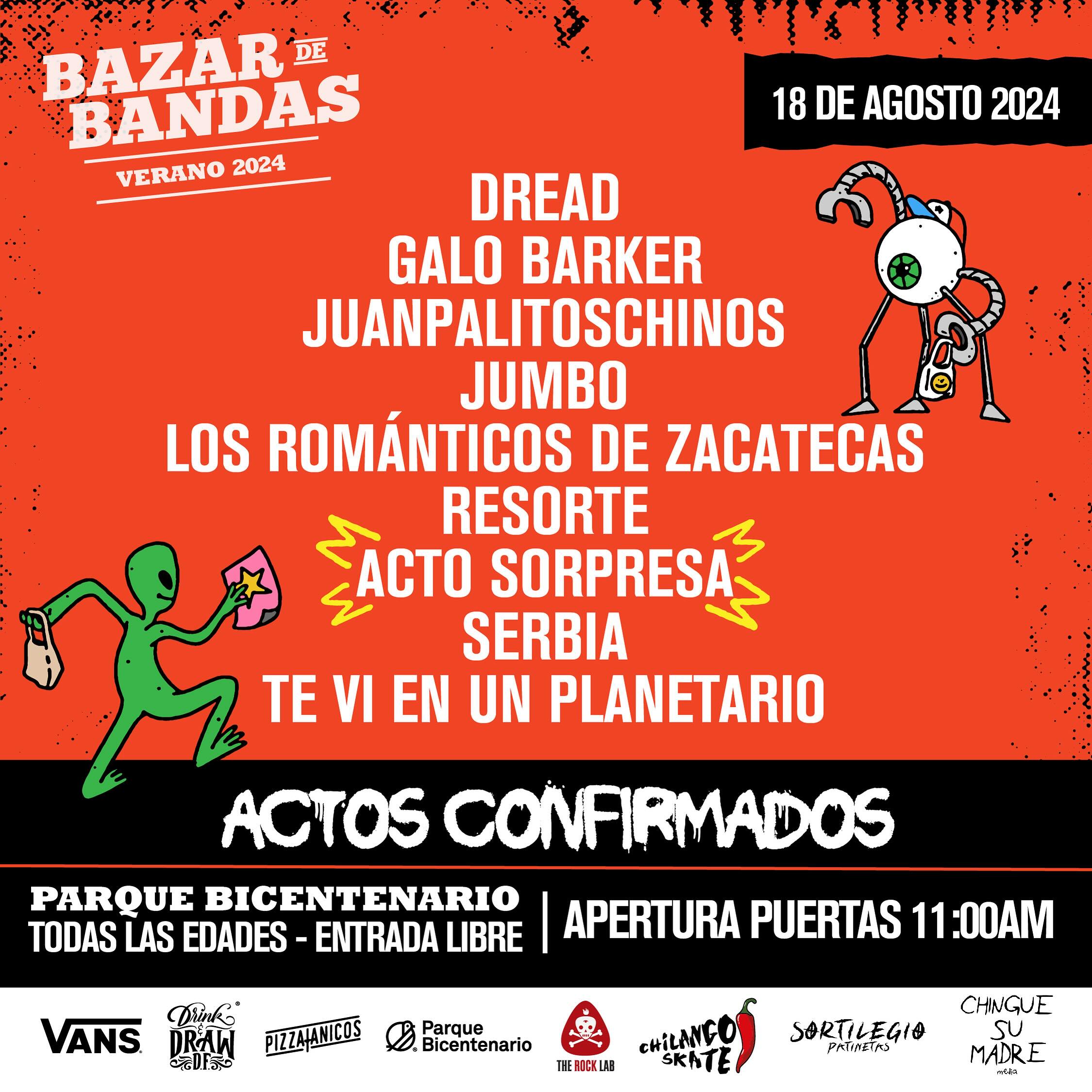 Bazar De Bandas Actos Confirmados