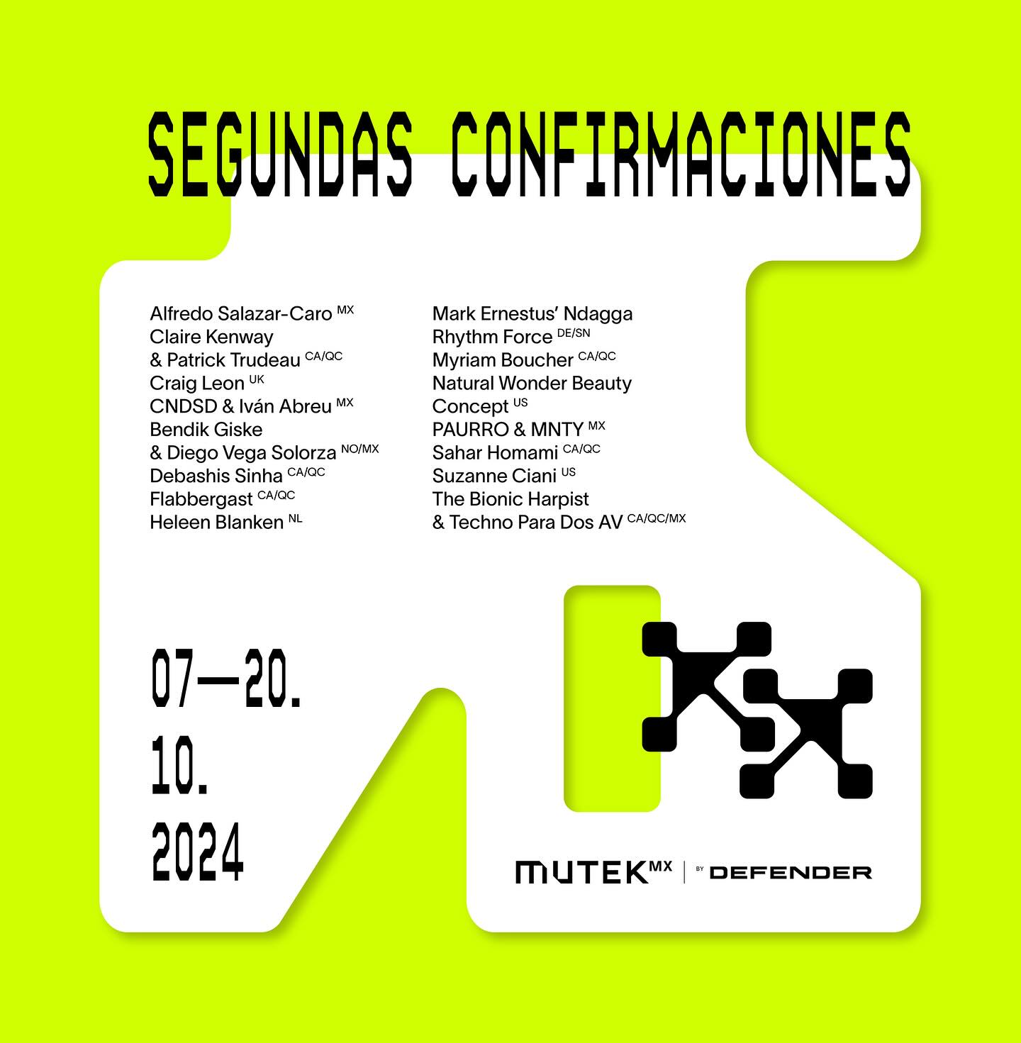 Mutek 24 Segundas Confirmaciones 1