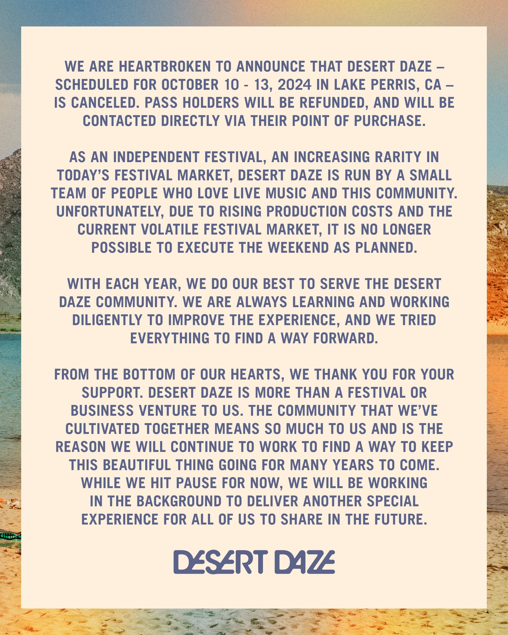 Desert Daze Cancelado