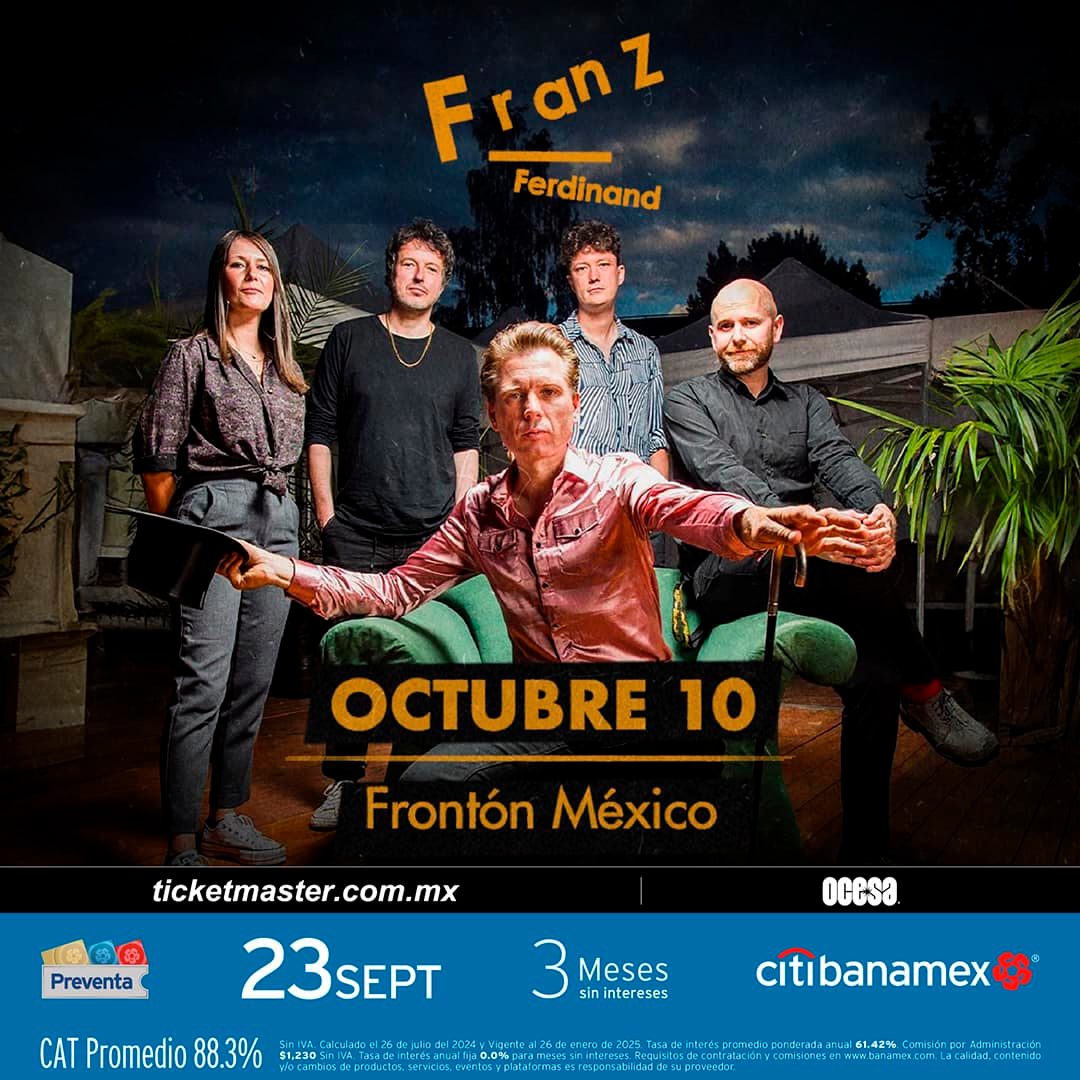 Franz Ferdinand se presentará en el Frontón México