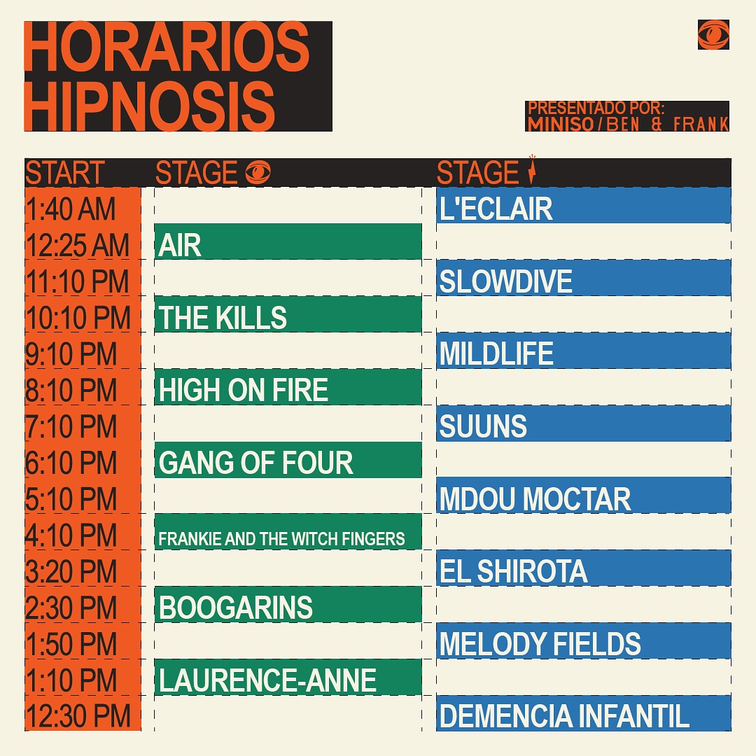 Hipnosis 2024 Horarios