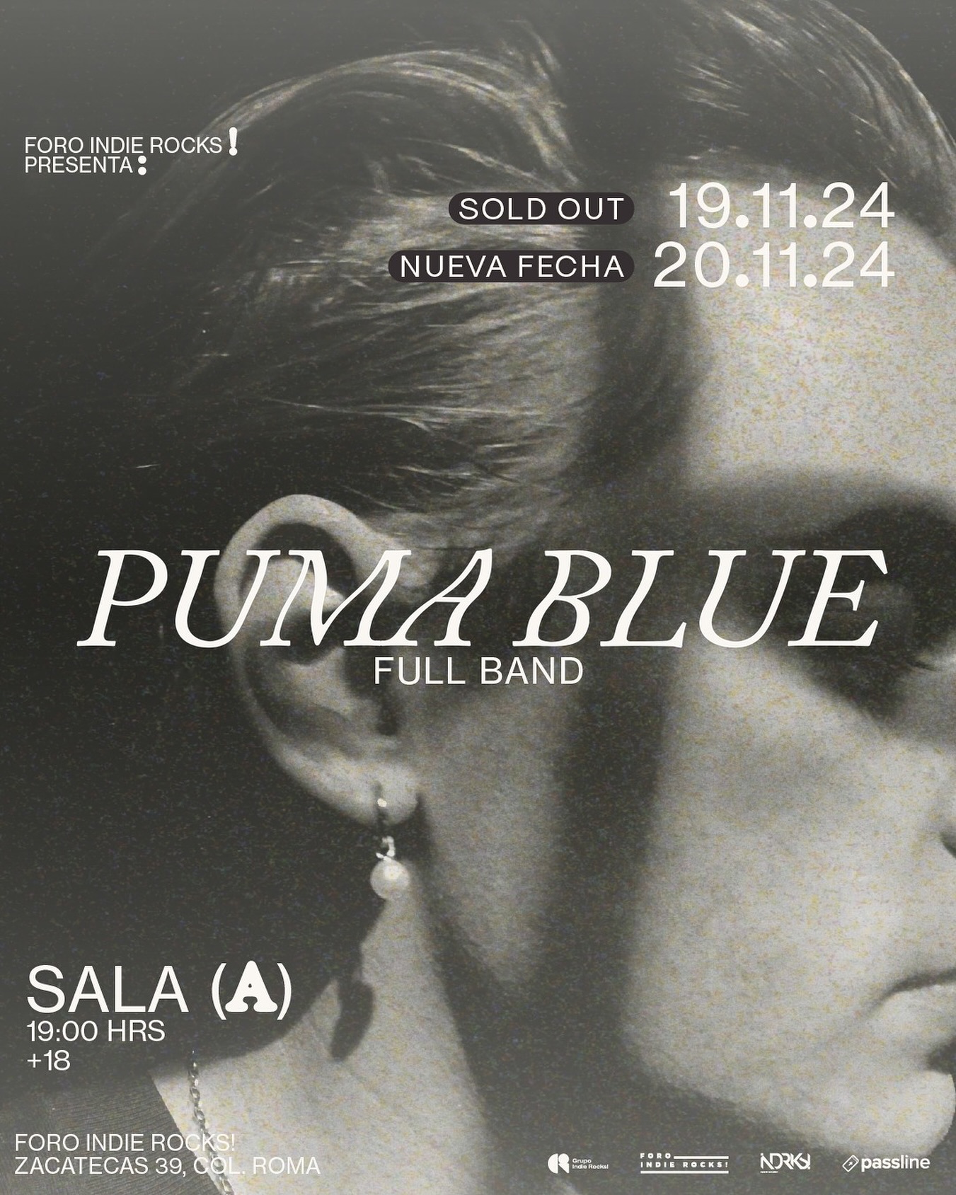 NUEVA FECHA Puma Blue se presentara en el Foro Indie Rocks