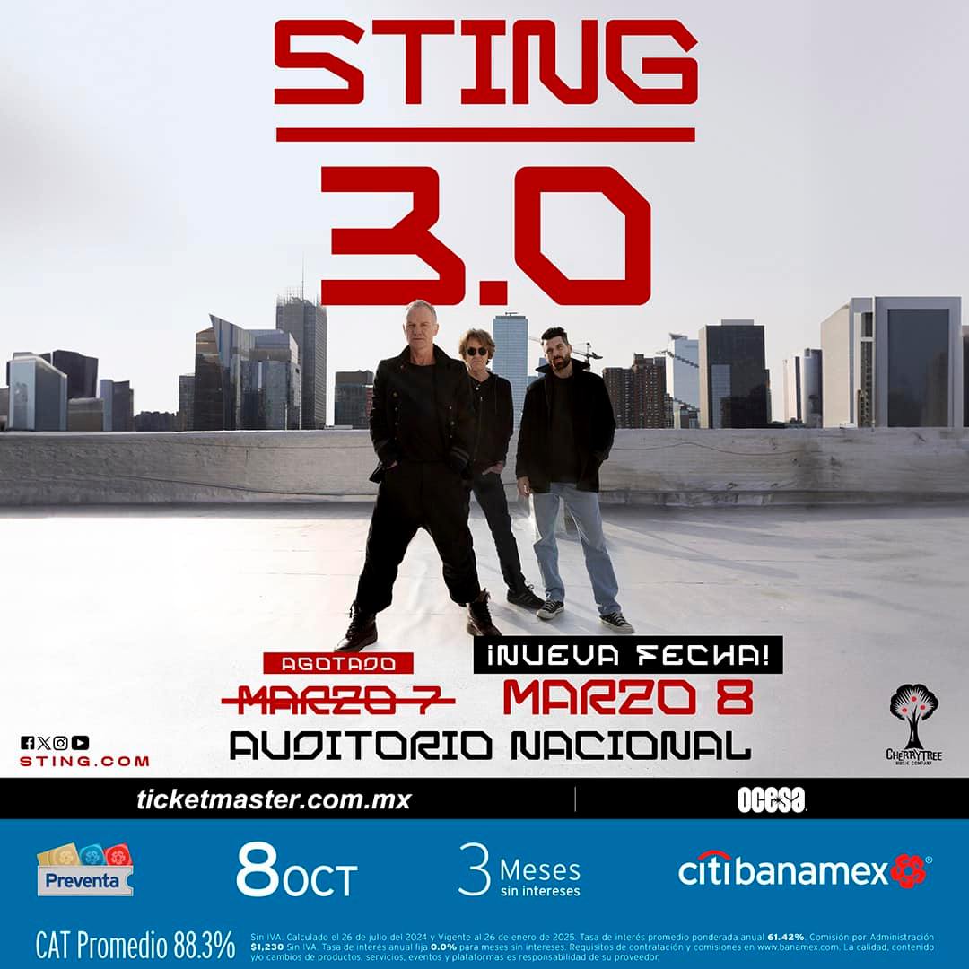 Sting Nueva Fecha