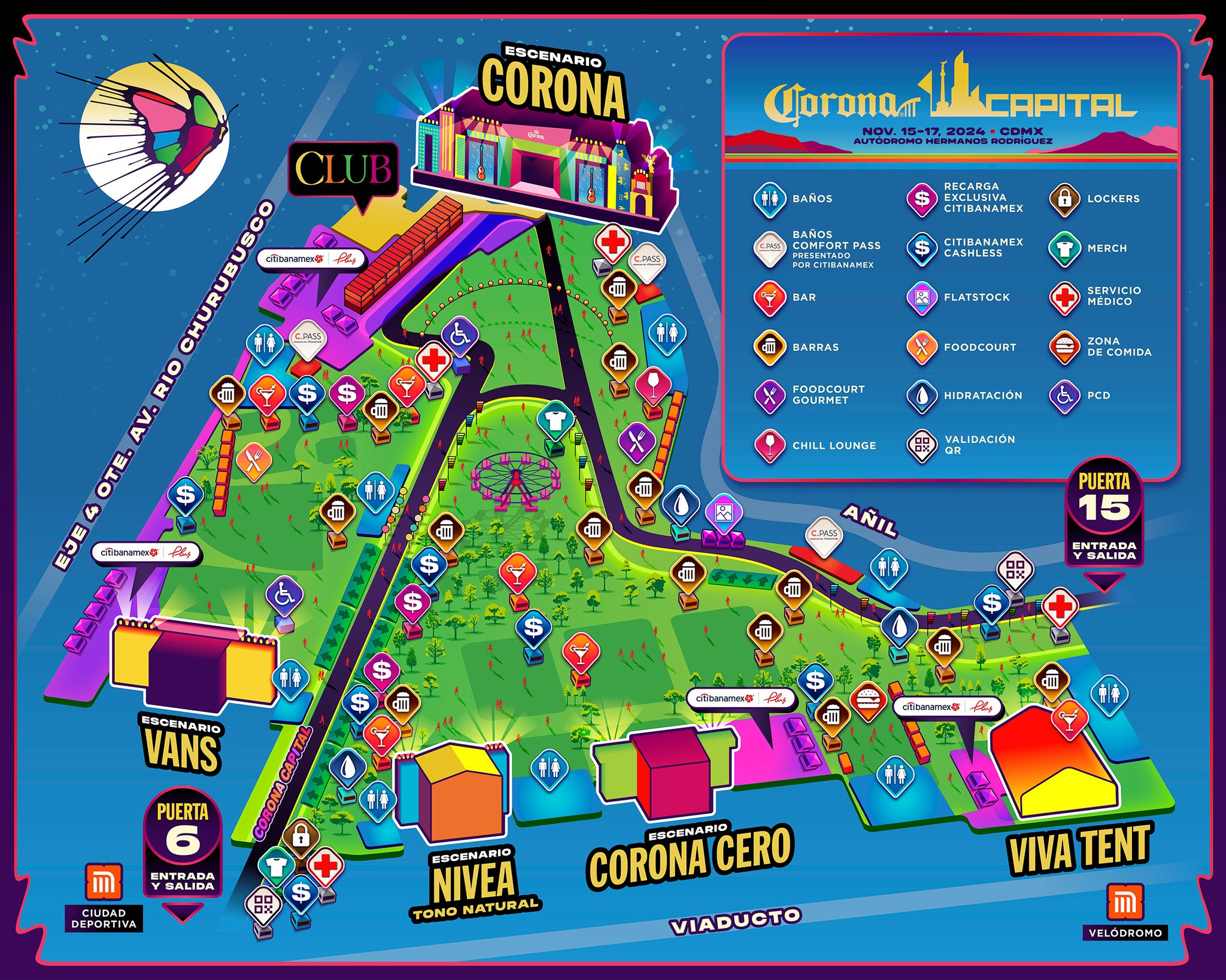 Corona Capital 2024 Mapa