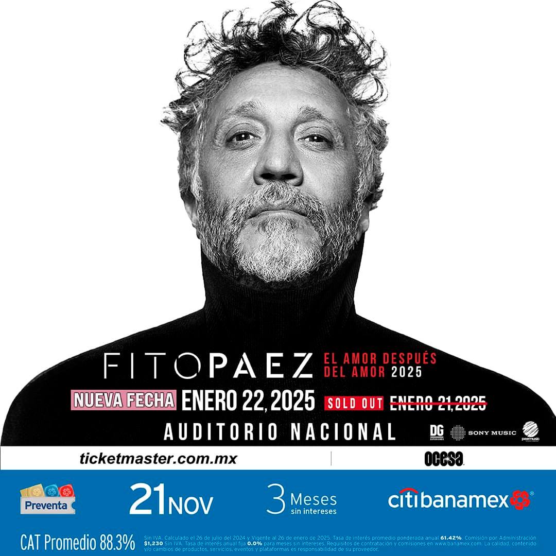 Fito Paez Nueva Fecha Auditorio Nacional