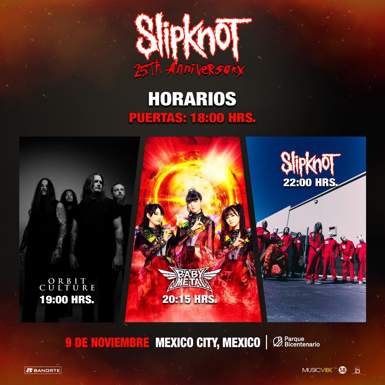 Slipknot Horarios