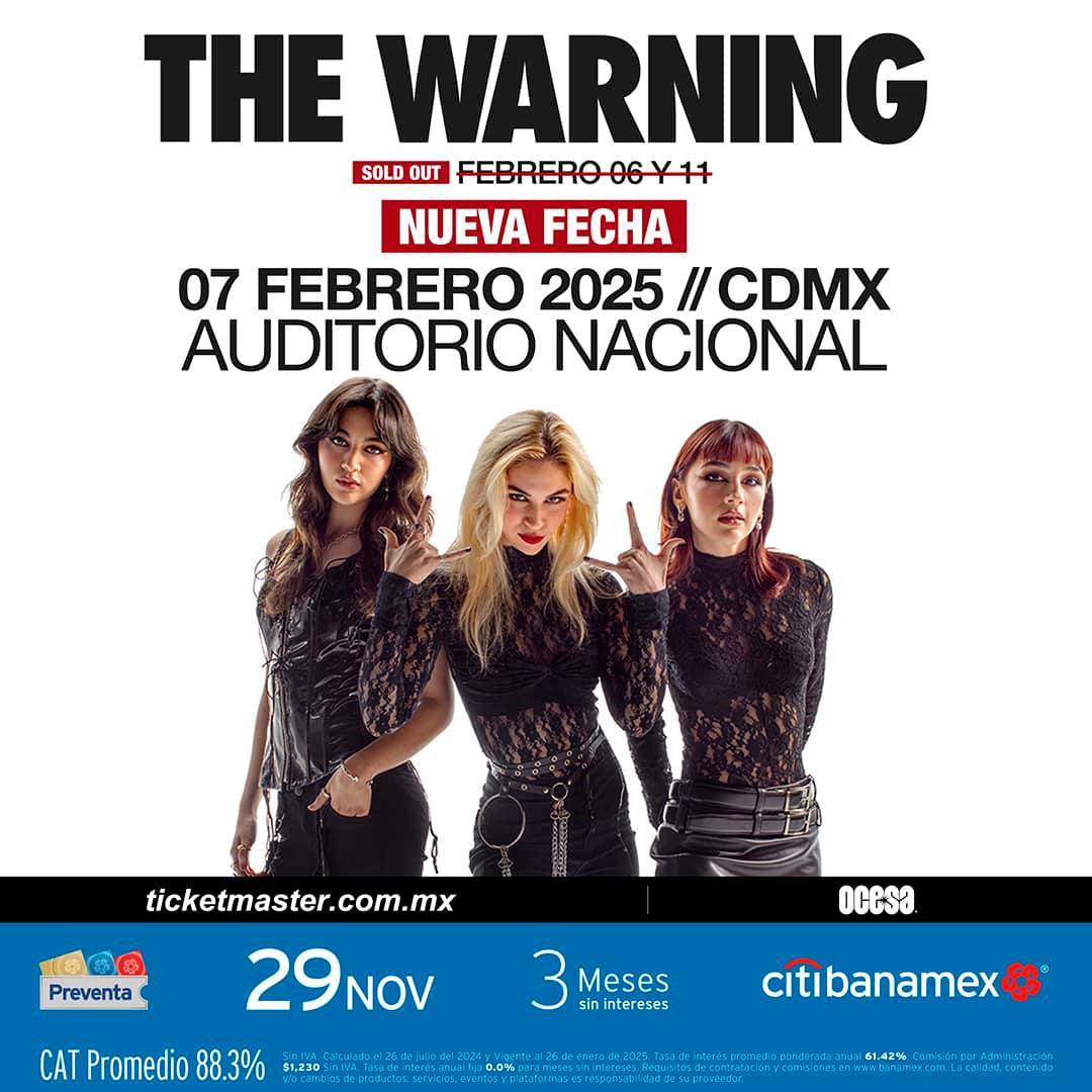 The Warning Nueva Fecha Auditorio Nacional Febrero