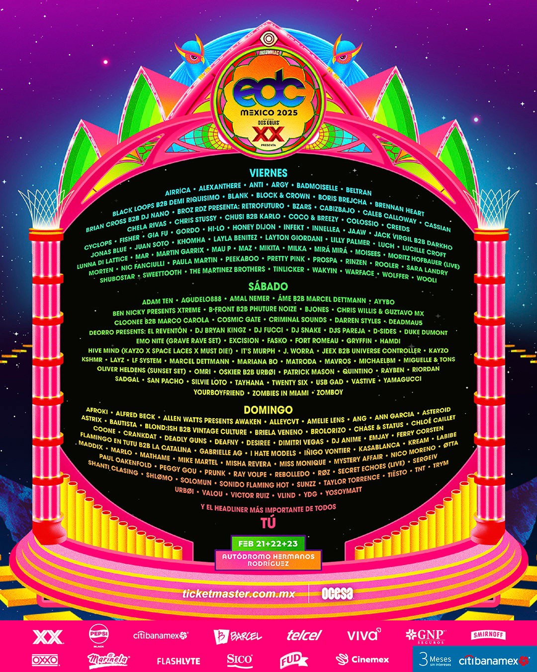 Edc Lineup Por Dia 2025