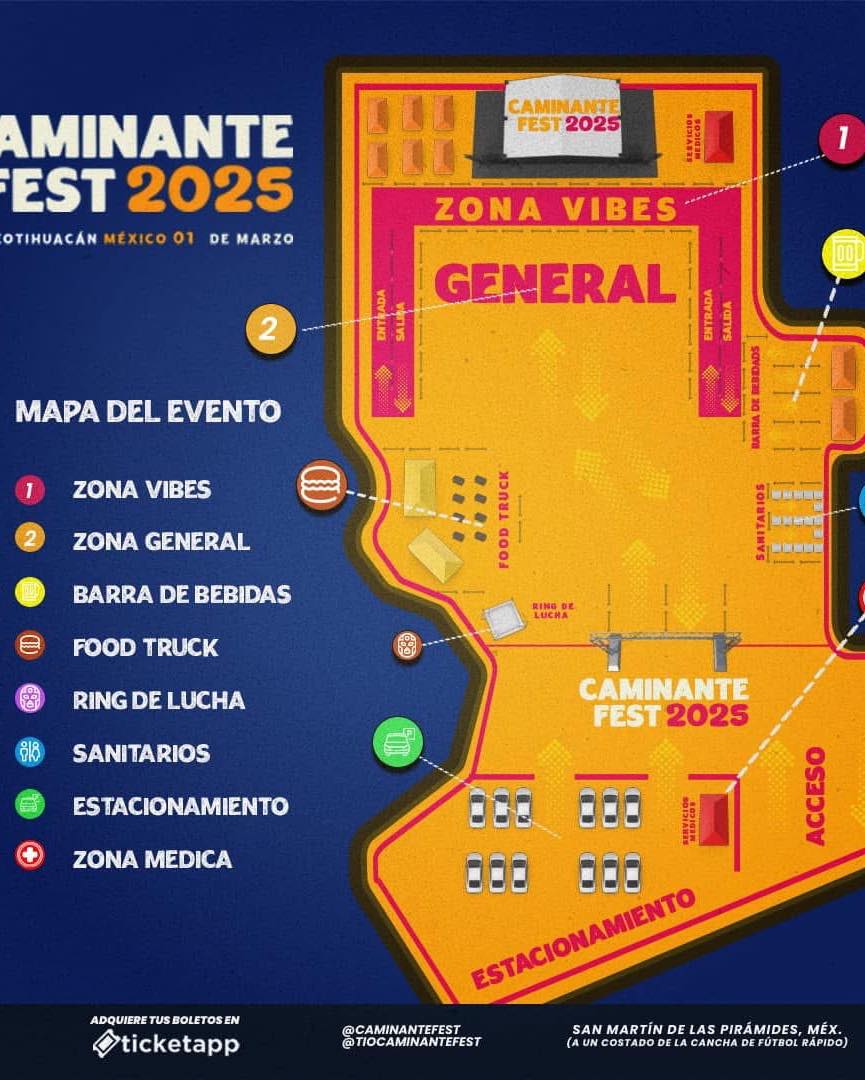 Caminante Fest 2025 Mapa