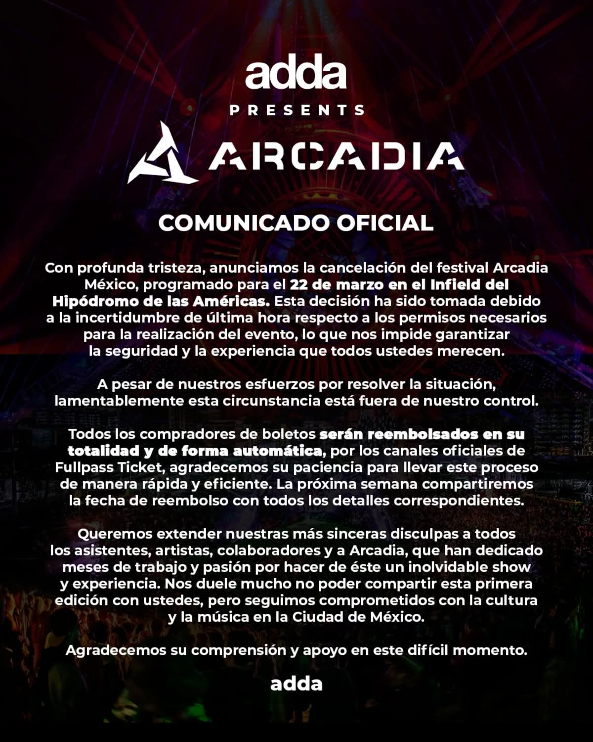 Arcadia Cancelado