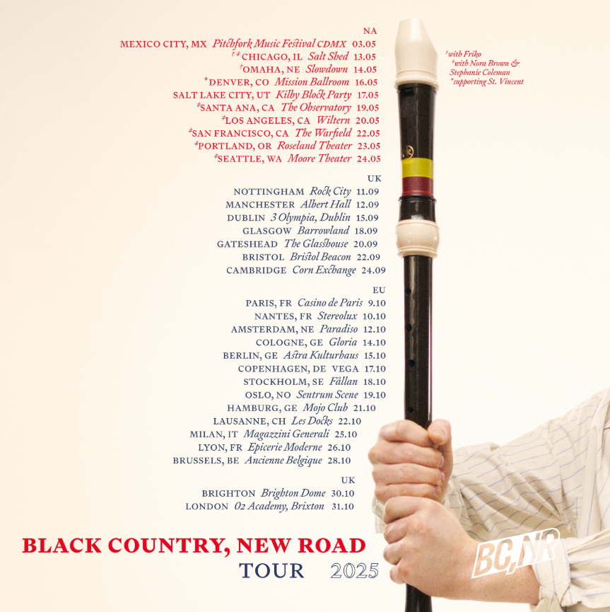 Black Country, New Road Póster Tour 2025