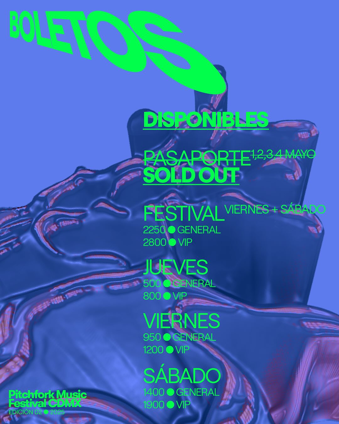 Pitchfork Precios Boletos