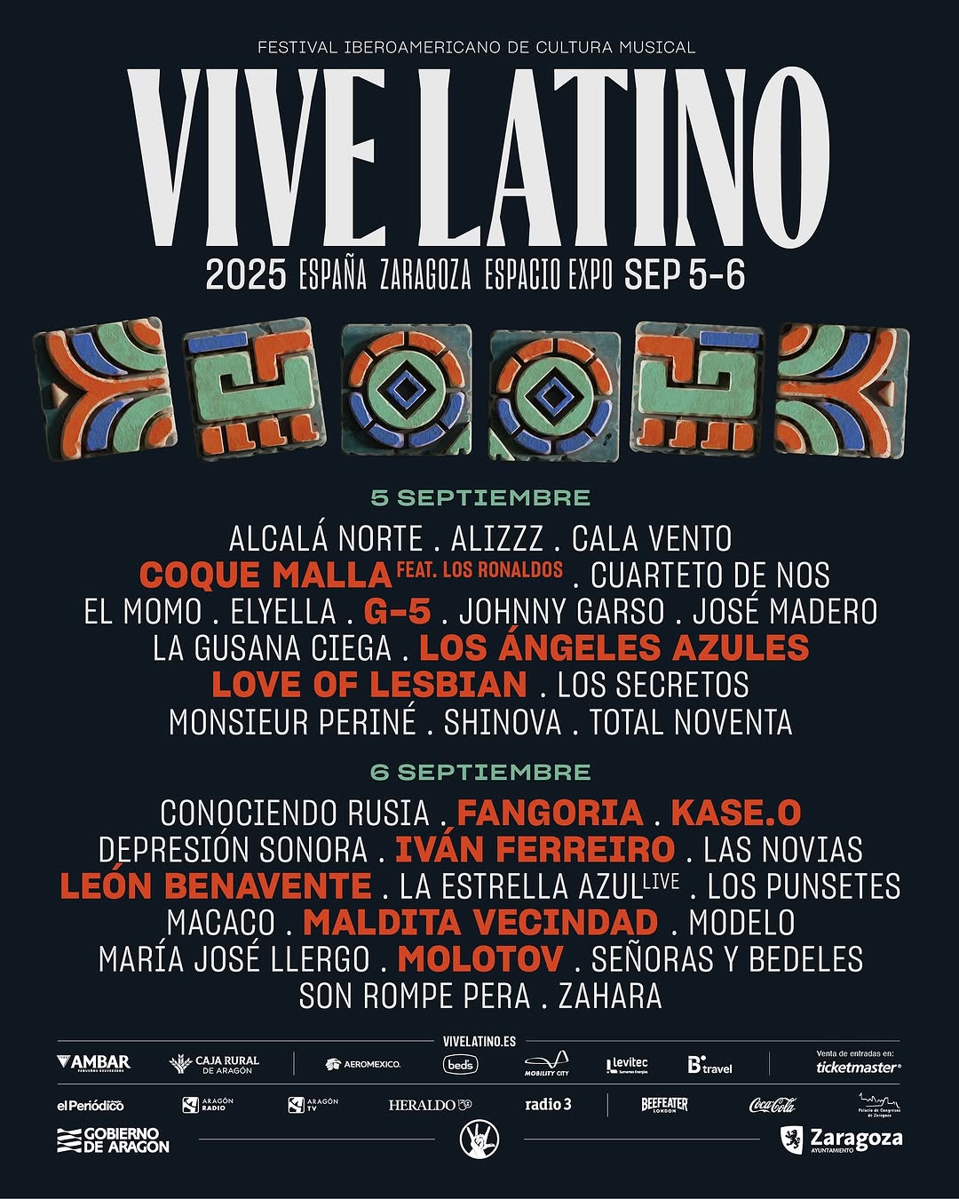 Vive Latino Espana 2025 Por Dia