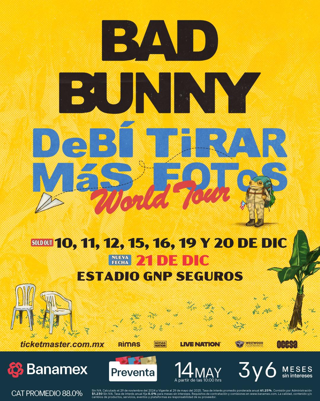Bad Bunny Ocho Fechas Estadio Gnp Seguros
