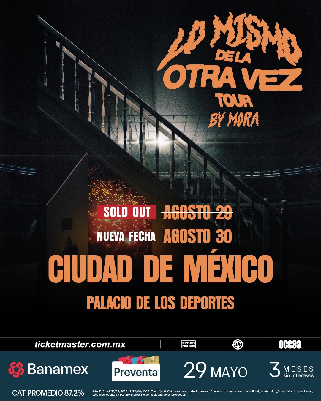 Mora nueva fecha palacio de los deportes