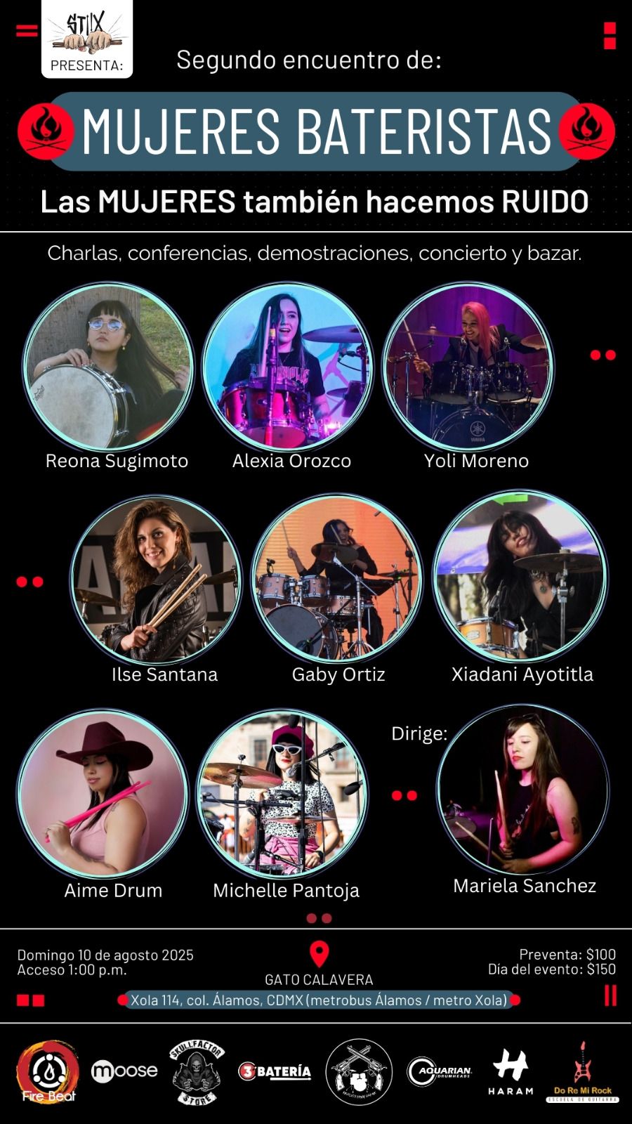 Encuentro de mujeres bateristas