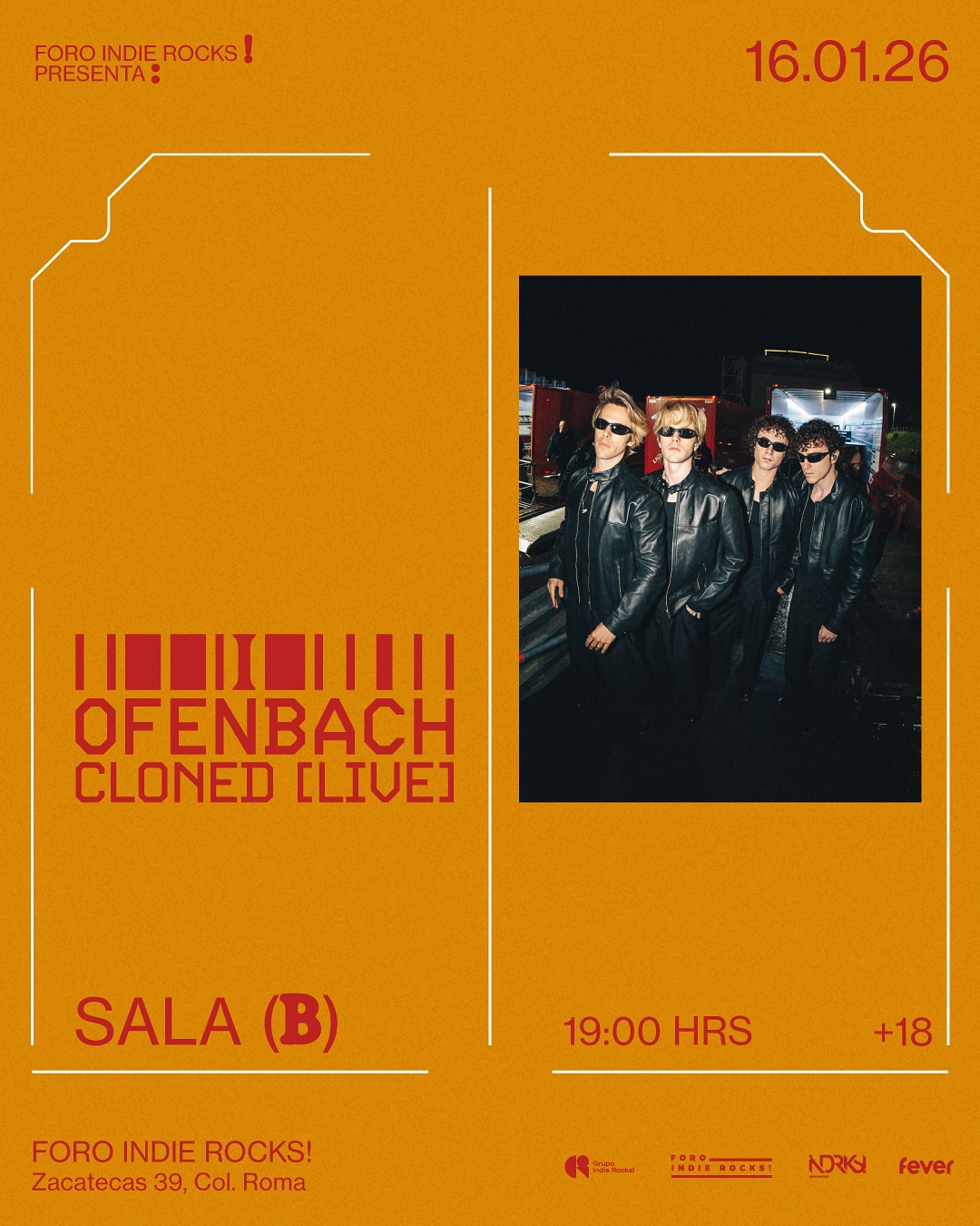 PRECIOS: Ofenbach se presentará en el Foro Indie Rocks!