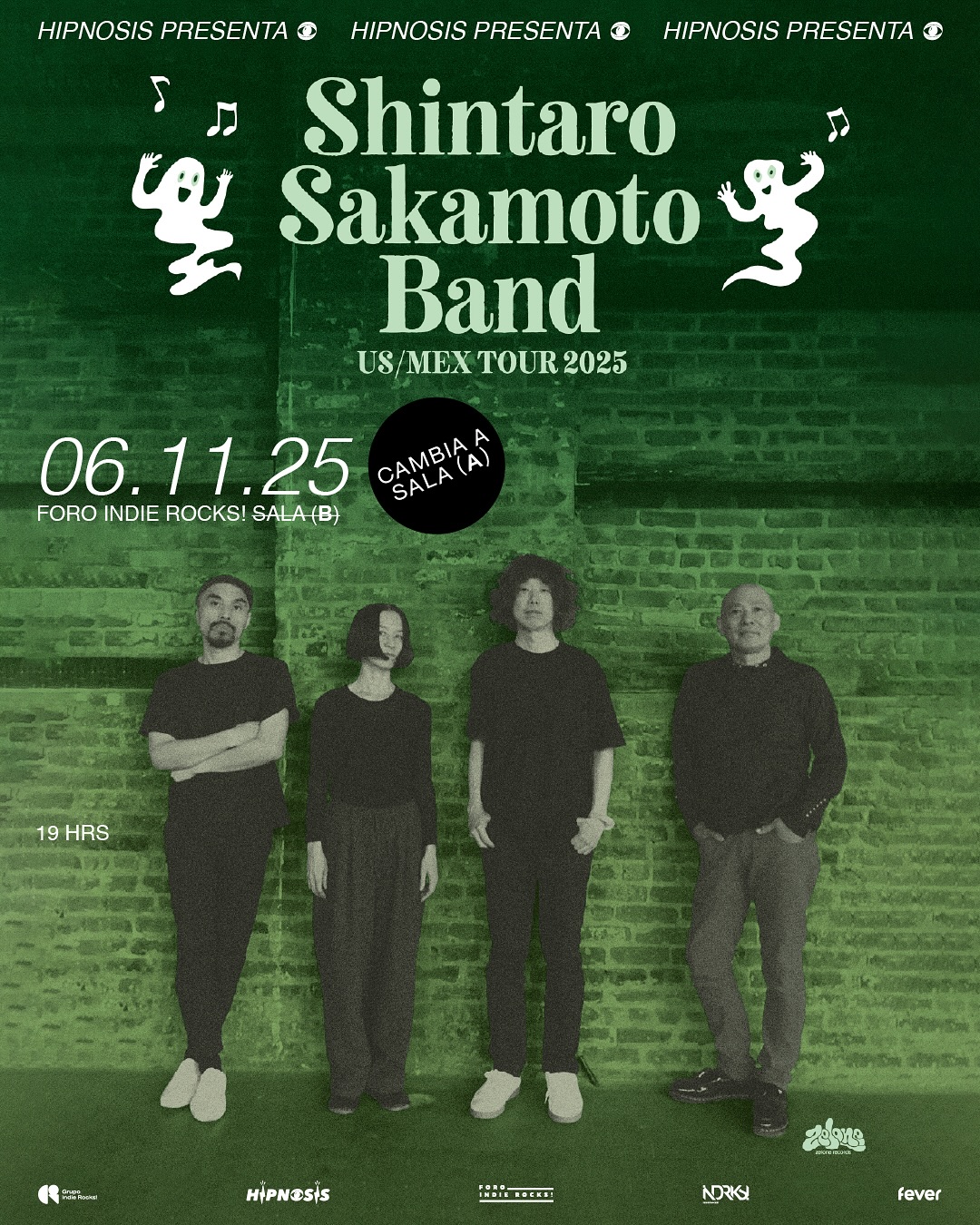 CAMBIO DE SALA: Hipnosis presenta Shintaro Sakamoto llegará al Foro Indie Rocks!