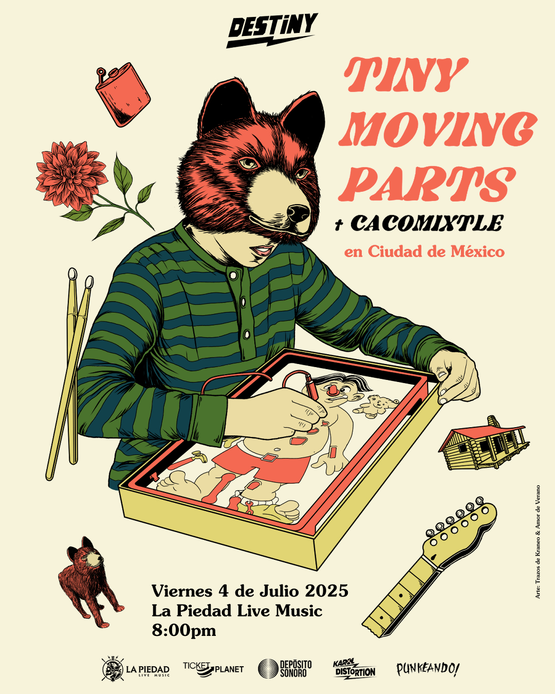 PRECIOS: Tiny Moving Parts llegará a La Piedad Live Music