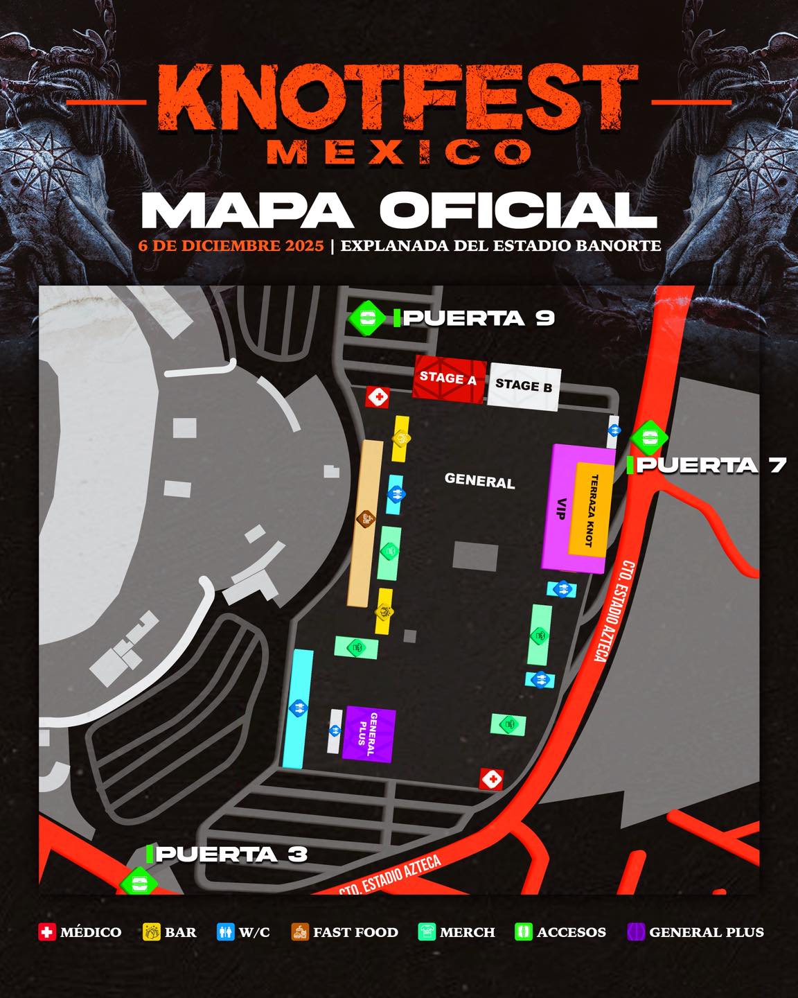 Knotfest 2025 mapa