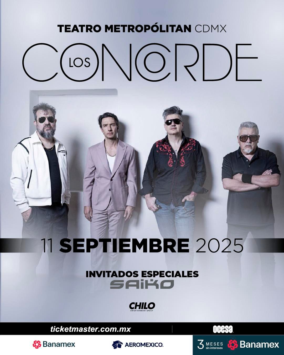 PRECIOS: Los Concorde llegará al Teatro Metropólitan