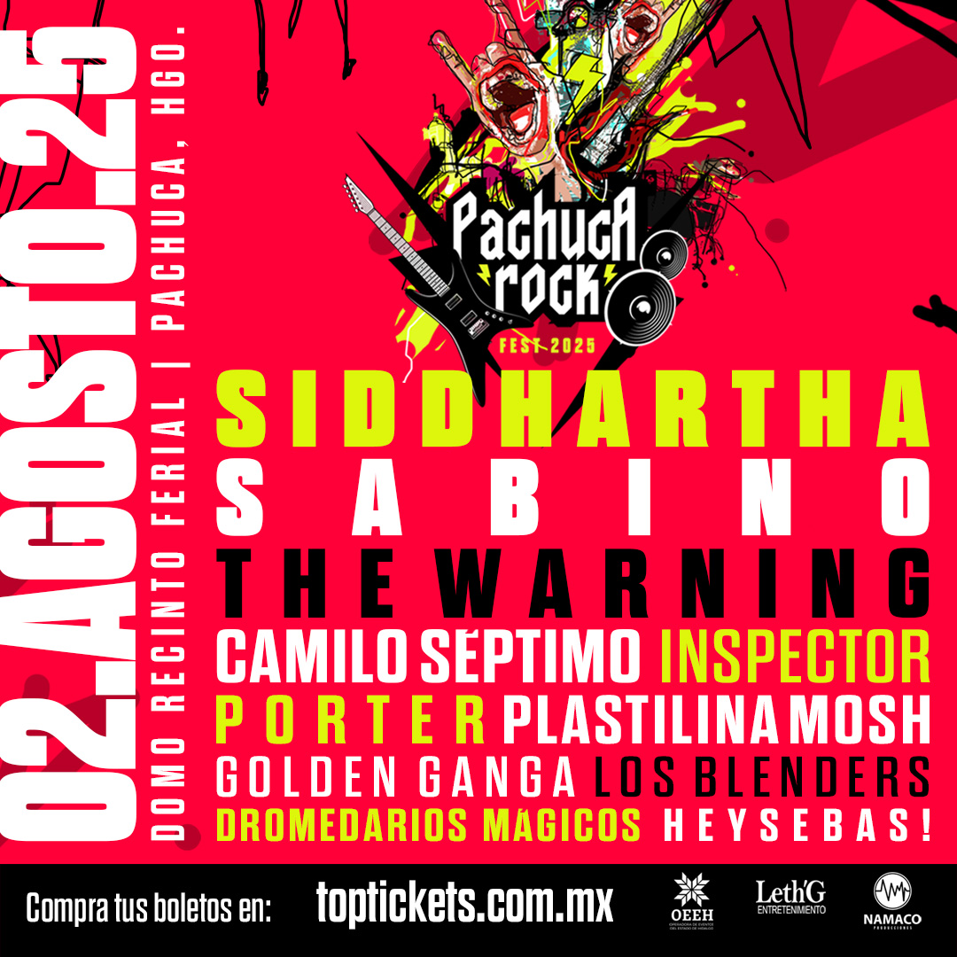 PRECIOS: Sabino se une al Pachuca Rock Fest 2025