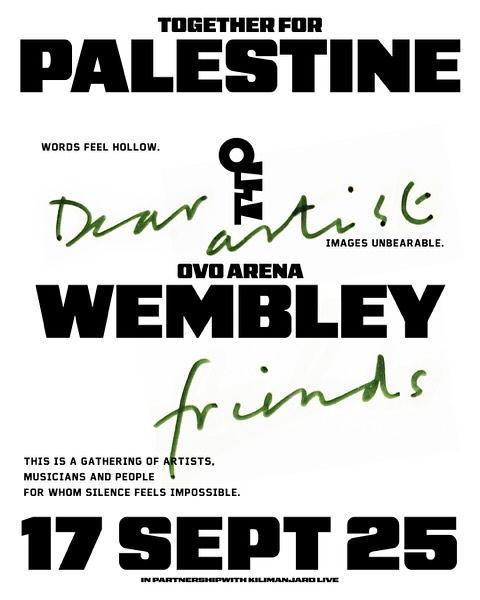 Promotional poster for 'Together for Palestine'