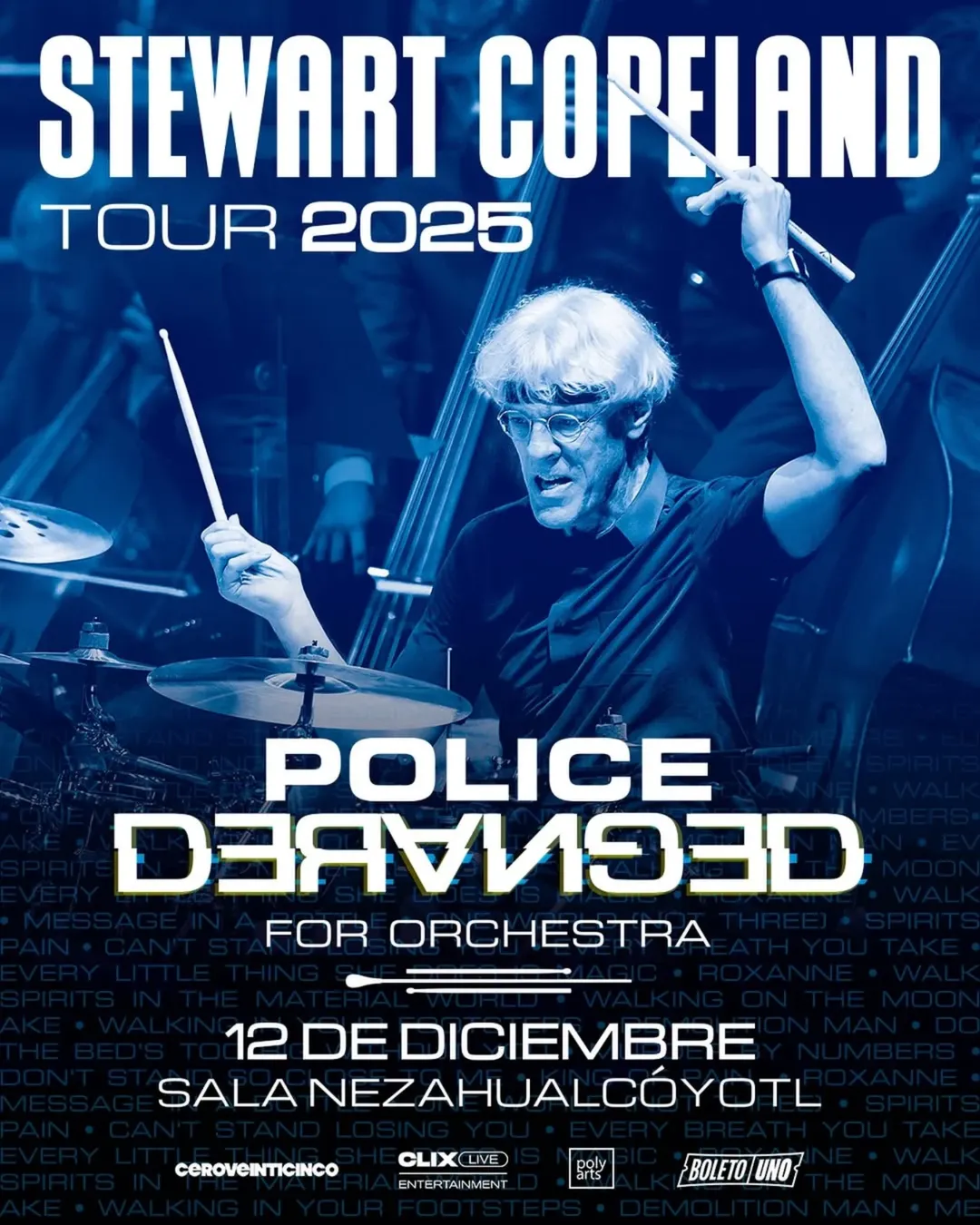 PRECIOS: Stewart Copeland llegará a la Sala Nezahualcóyotl