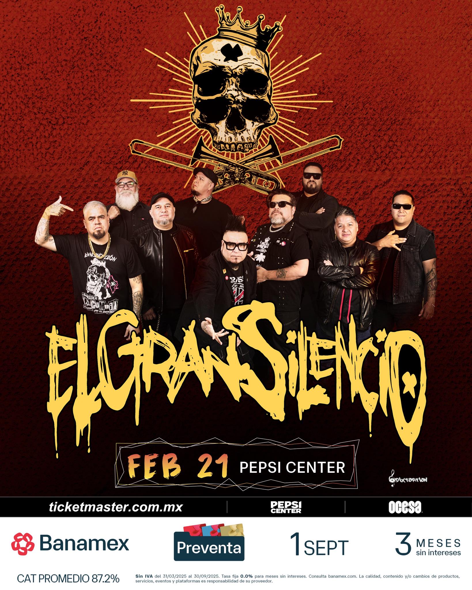 PRECIOS: El Gran Silencio llegará al Pepsi Center