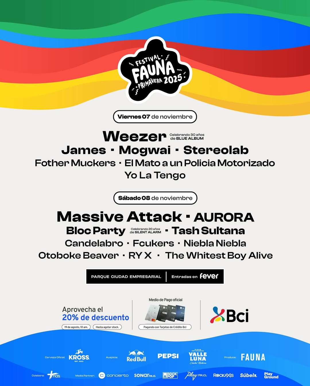 PRECIOS: El festival Fauna Primavera 2025 revela lineup por día