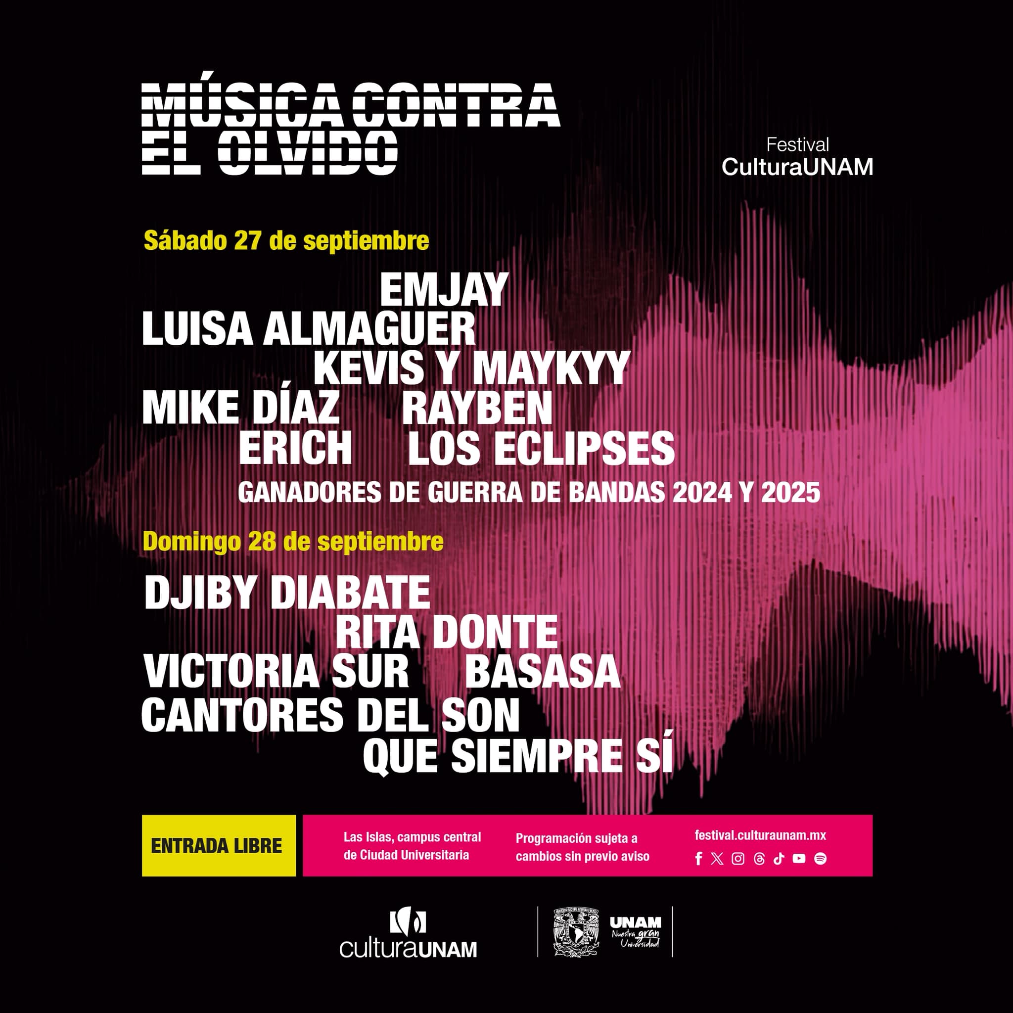 Música Contra el Olvido en Las Islas de Ciudad Universitaria