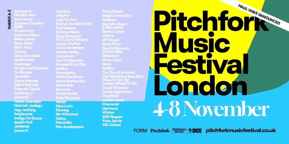 Pitchfork Music Festival London 2025 revela lineup final