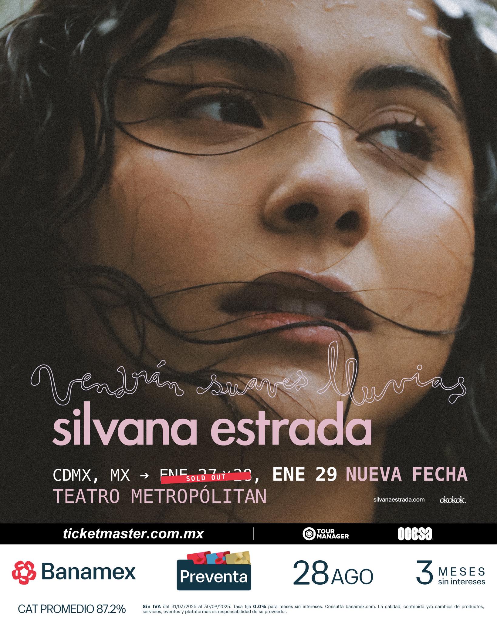 NUEVA FECHA: Silvana Estrada llegará al Teatro Metropólitan
