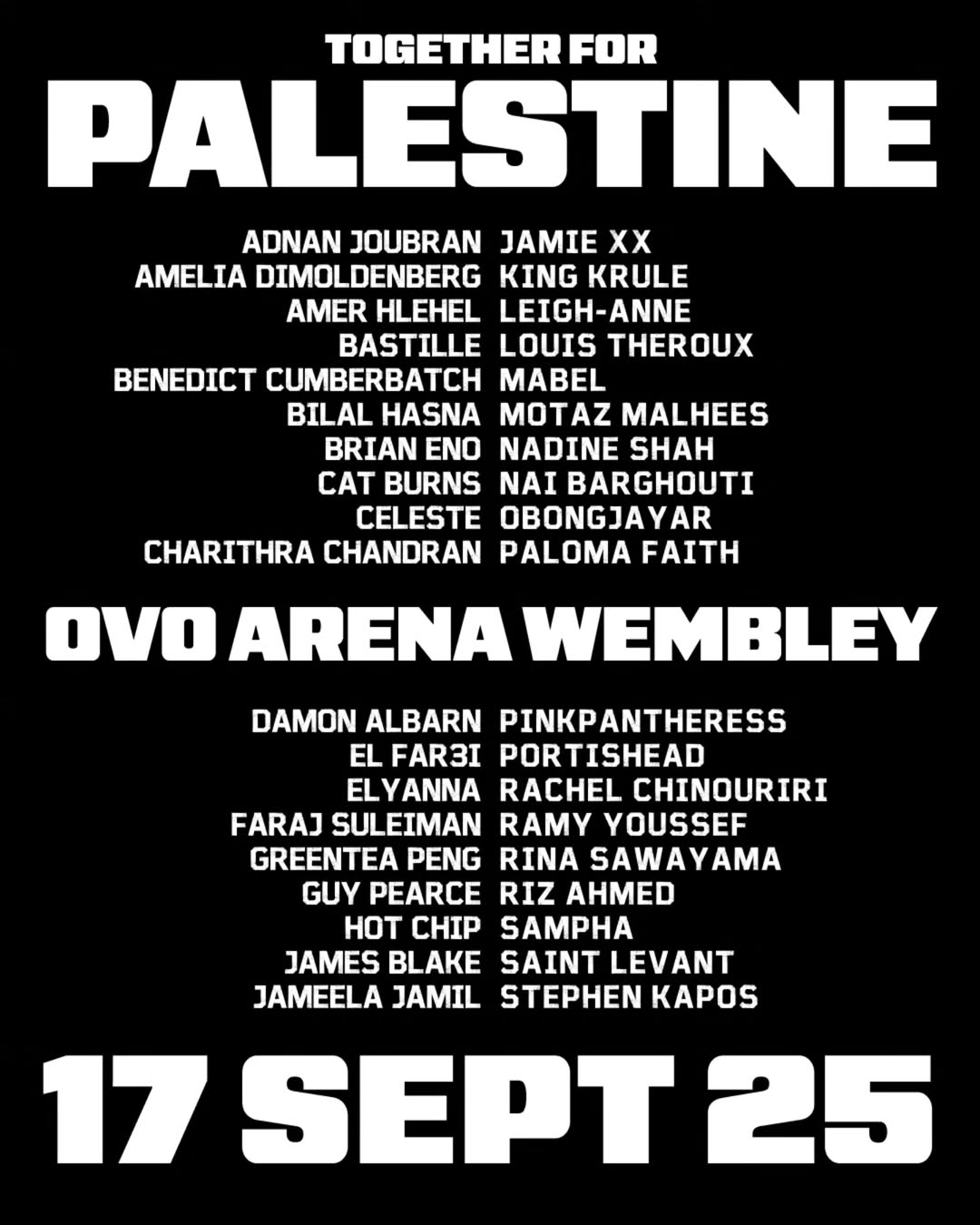 SOLD OUT: Portishead se suma a 'Together for Palestine', el concierto benéfico organizado por Brian Eno