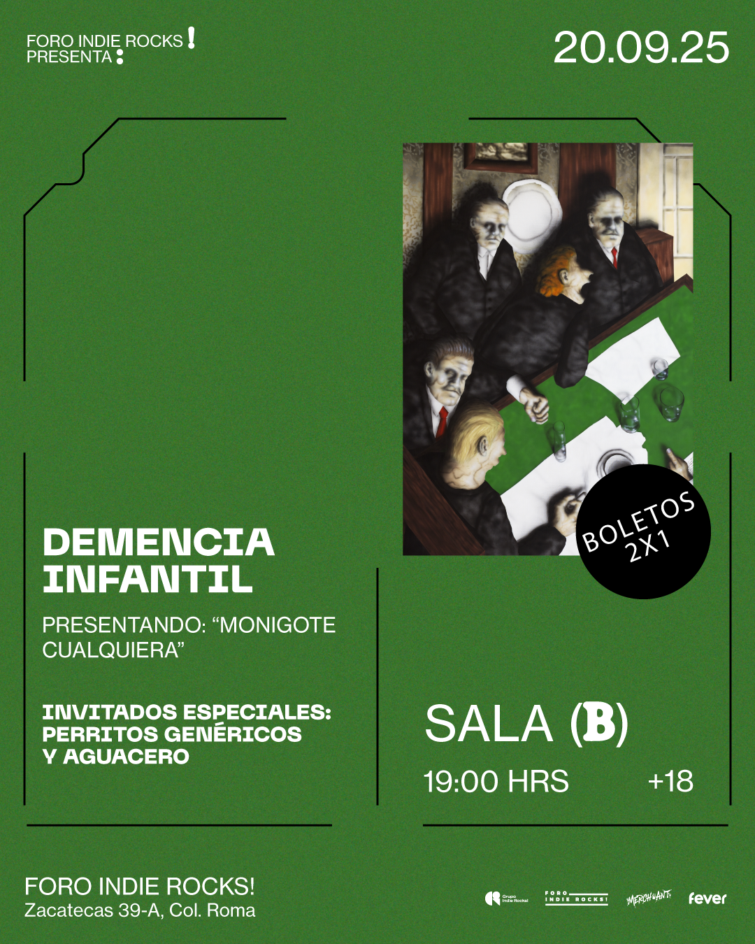 2x1: Demencia Infantil se presentará en el Foro Indie Rocks!