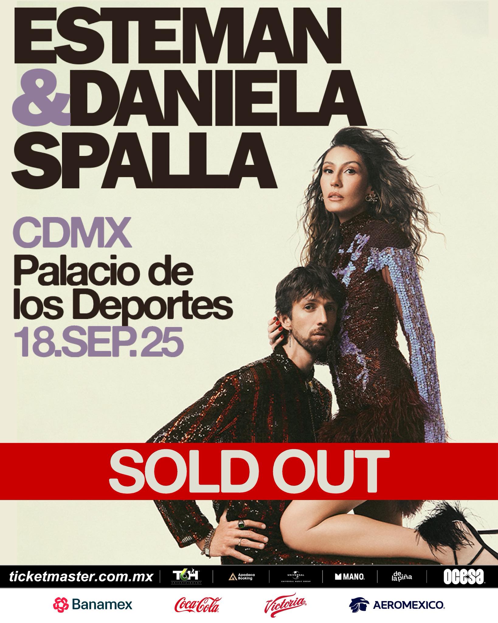 SOLD OUT: Esteman & Daniela Spalla iluminarán el Palacio de los Deportes